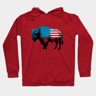 bos bison, usa flags Hoodie